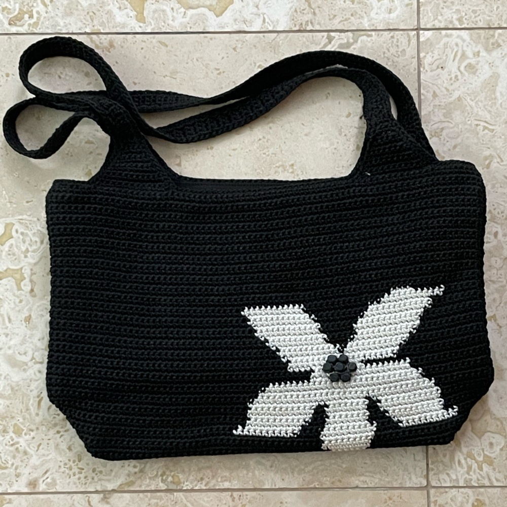 The Sak Crochet Knit Boho Shoulder Bag